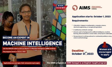 Full Funded African Masters scholarship in Machine Intelligence (AMMI) at AIMS